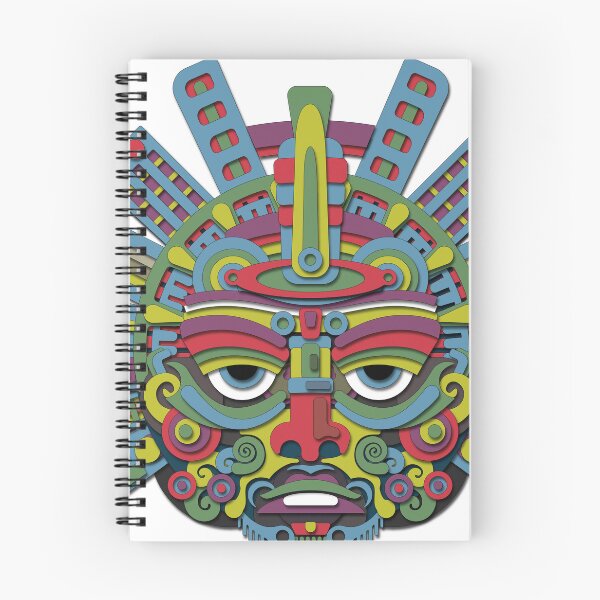 Item preview, Aztec Sun Mask - Transparent Pre-Columbian Tribal PNG Sticker designed and sold by Keltoi-art.