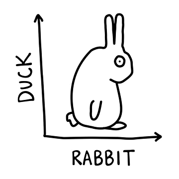 Artwork thumbnail, Science Nerd Duck Rabbit Physics Math by NQArtist