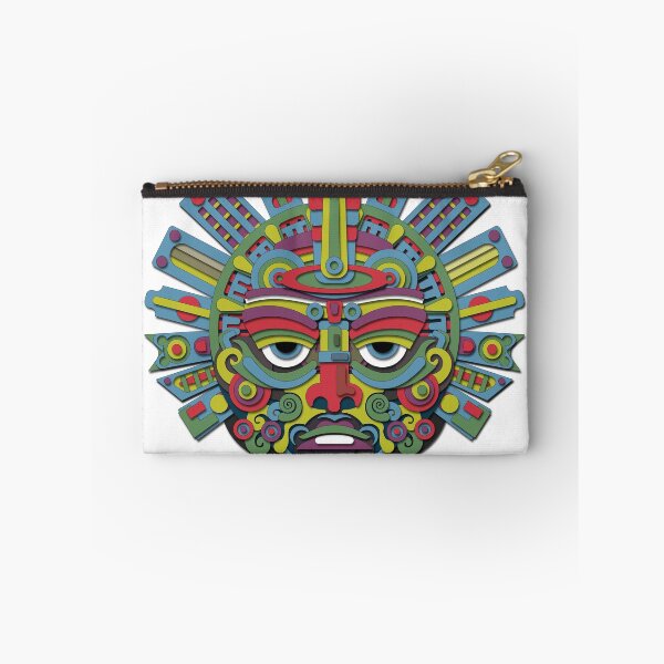 Item preview, Aztec Sun Mask - Transparent Pre-Columbian Tribal PNG Sticker designed and sold by Keltoi-art.