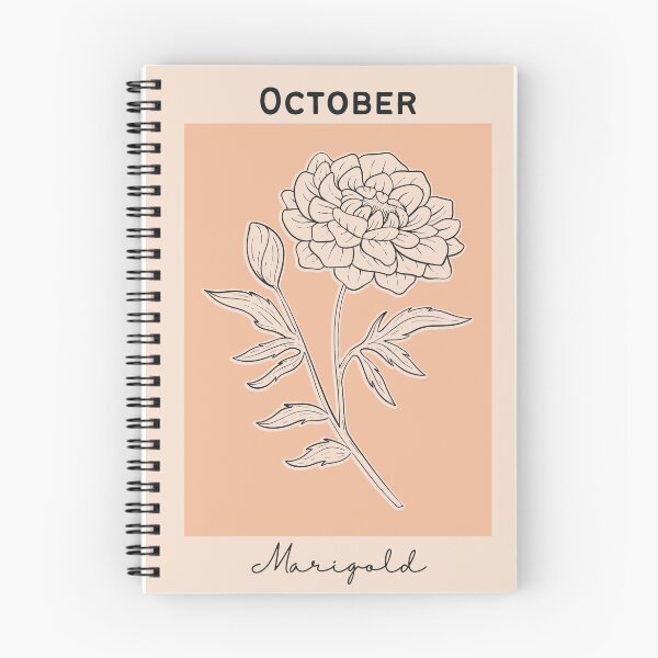 Item preview, Orange Marigold October Birth Flower Pretty Illustration designed and sold by winterpumpkin.