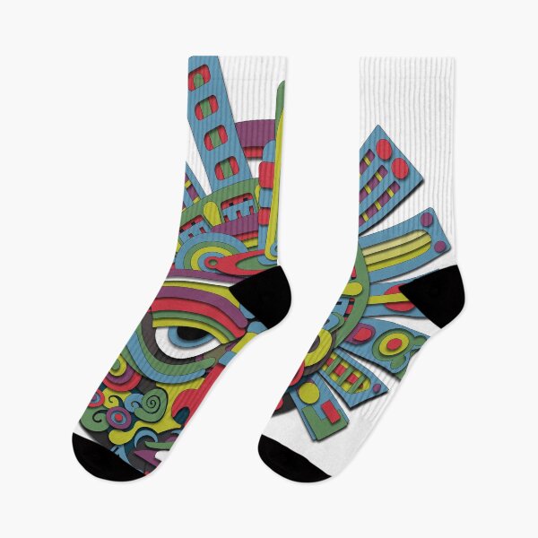 Item preview, Aztec Sun Mask - Transparent Pre-Columbian Tribal PNG Sticker designed and sold by Keltoi-art.