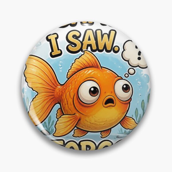 Item preview, I Came I Saw I Forgot Funny Goldfish Sticker designed and sold by redblink store.