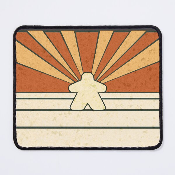 Item preview, Abstract Retro Meeple Stripes Sunburst Brown Cream Black  designed and sold by TackyTime.