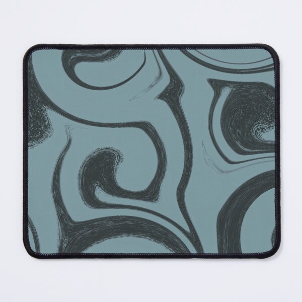 Item preview, Abstract Slate Blue Swirls - Moody Teal Liquid Marble Pattern designed and sold by CaramelCo.