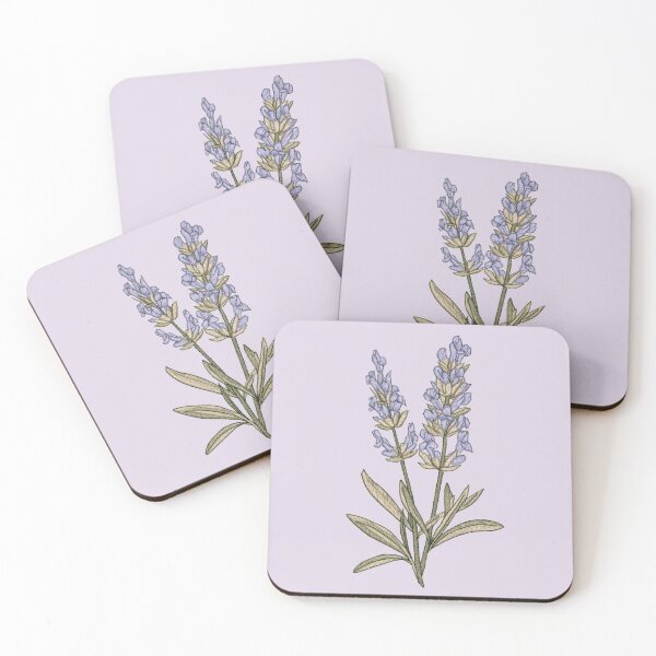 Item preview, Embroidered Lavender Botanical Art designed and sold by MegaNovaArt.