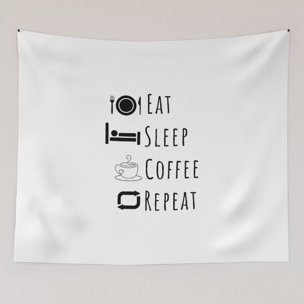 Item preview, Eat, Sleep, Coffee, Repeat designed and sold by DixieGirlStudio.