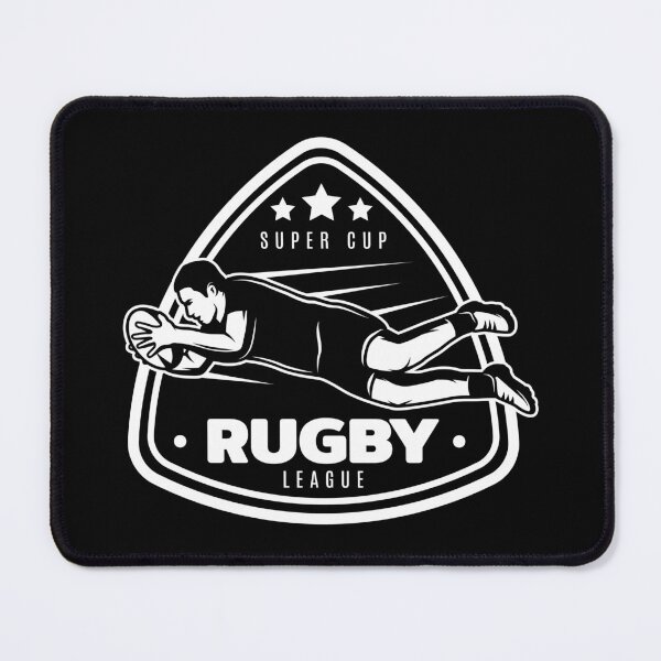 Artikelvorschau, Rugby League Abzeichen Spieler Silhouette Sticker entworfen und verkauft von topprinting.