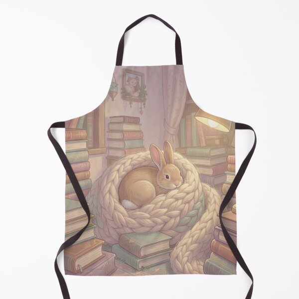 Item preview, Cozy Bunny Reading Nook Among Books designed and sold by SoftAuraStudi0.
