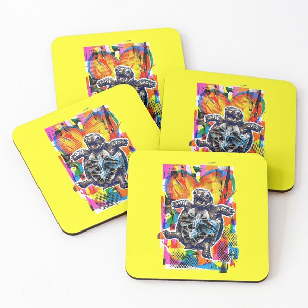 Item preview, SHELL YEAH! No.1: Happy Turtle Pop Art Heart - Colorful Graffiti Collage designed and sold by NO BEAVER NO PUNK.