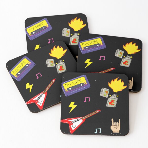 Item preview, Retro Rock N Roll Sticker Pack Pixel Art designed and sold by RetroRlx.