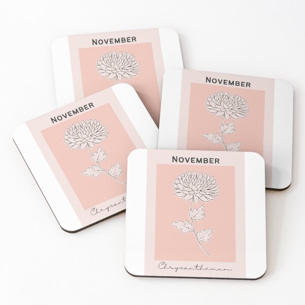 Item preview, Peach Chrysanthemum November Birth Flower Pretty Illustration designed and sold by winterpumpkin.
