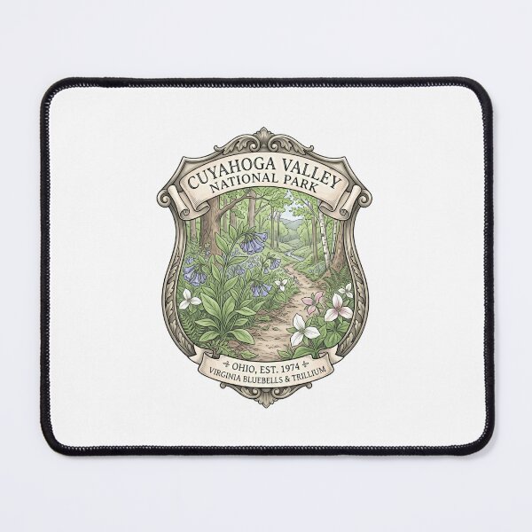 Item preview, Cuyahoga Valley National Park Ohio Est. 1974 Virginia Bluebells & Trillium National Park Enthusiast designed and sold by Simsimah26Parks.