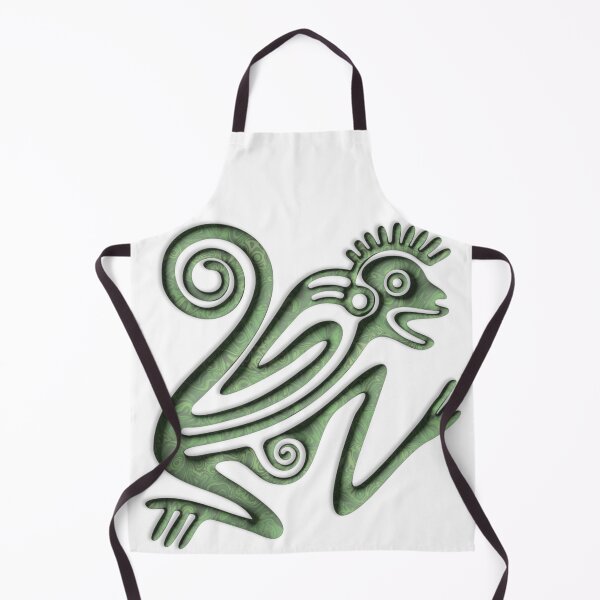 Item preview, Pre-Columbian Monkey - Transparent Green Mayan Totem Animal PNG Sticker designed and sold by Keltoi-art.
