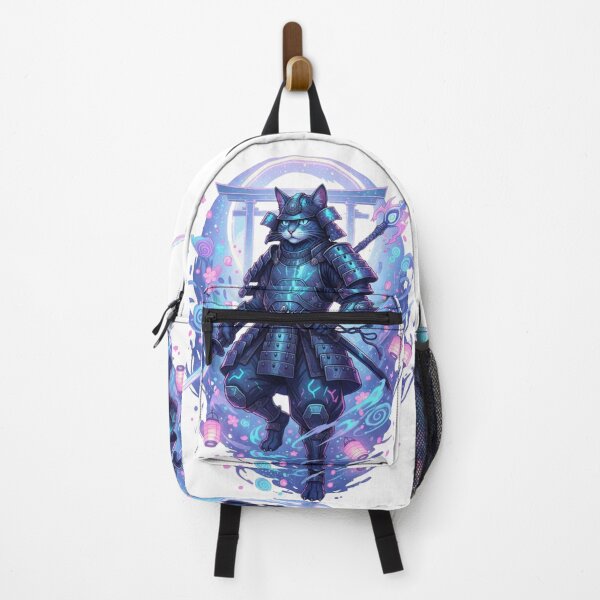 Item preview, Neon Samurai Cat - Ethereal Cyberpunk Warrior designed and sold by AIDreamsArt.