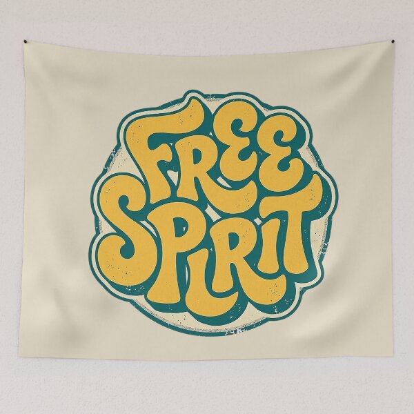 Item preview, Retro Free Spirit Groovy Typography designed and sold by rygenr8.