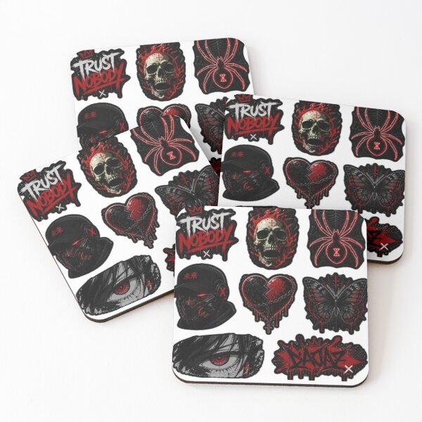 Item preview, Mystic Sticker Set – Love, Spider, Butterfly & One-Eyed Human Art designed and sold by PrintWavePro.