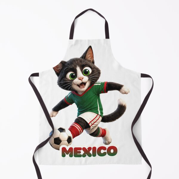 Item preview, Sticker - Decal - Soccer Spirit: Mexico Cat Kicker designed and sold by ForeverPrintsOK.