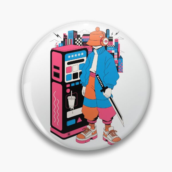 Item preview, Neo Tokyo Streetwear Samurai - Retro 90s Anime Cyberpunk Art designed and sold by Structure-Blue.