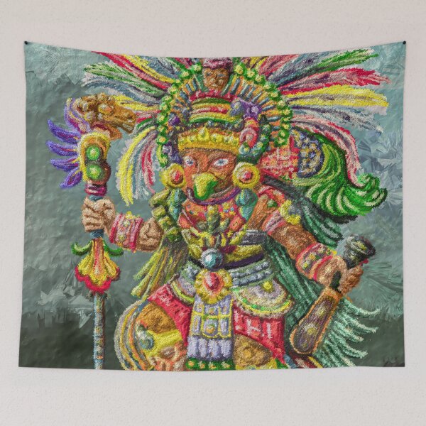 Item preview, Mythological Aztec Warrior Digital Painting designed and sold by Keltoi-art.