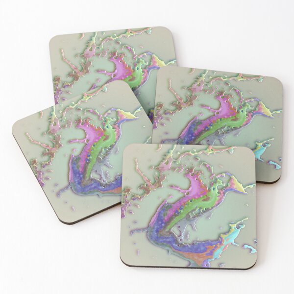 Item preview, Multicolor Liquid Glow - Psychedelic Fluid Abstract 3D Art designed and sold by Keltoi-art.