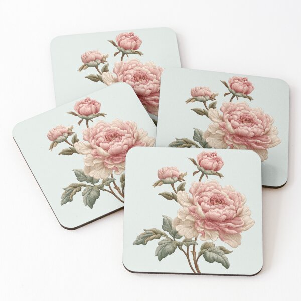 Item preview, Embroidered Pink Peony Blossom designed and sold by MegaNovaArt.