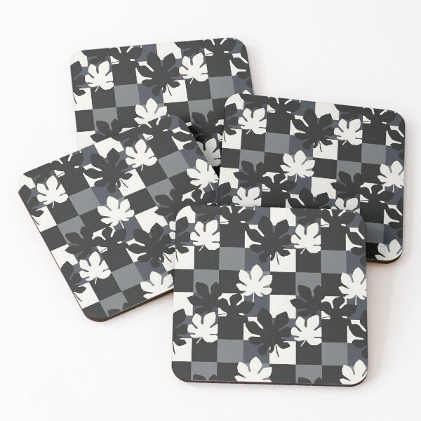 Item preview, Contemporary Abstract Fig Leaf Grid Pattern designed and sold by VelloomStore.