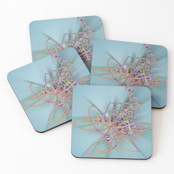 Item preview, Tubular Chaos - Abstract 3D Art: Colorful Geometric Knots designed and sold by Keltoi-art.
