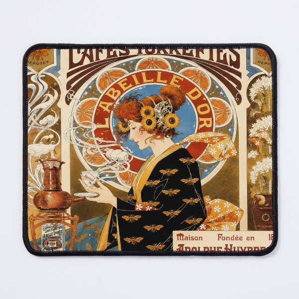 Item preview, Cafés Torréfiés / L'Abeille d'Or by Albert Castille - Art Nouveau Coffee Poster Portrait for Vintage Decor Lovers designed and sold by RickE.