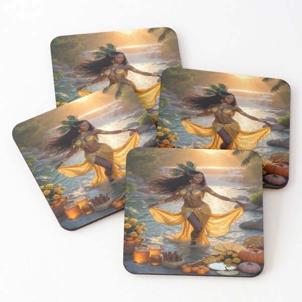 Item preview, “Oshun’s Golden Dance: River of Honey & Gold” designed and sold by RavenCrow444.