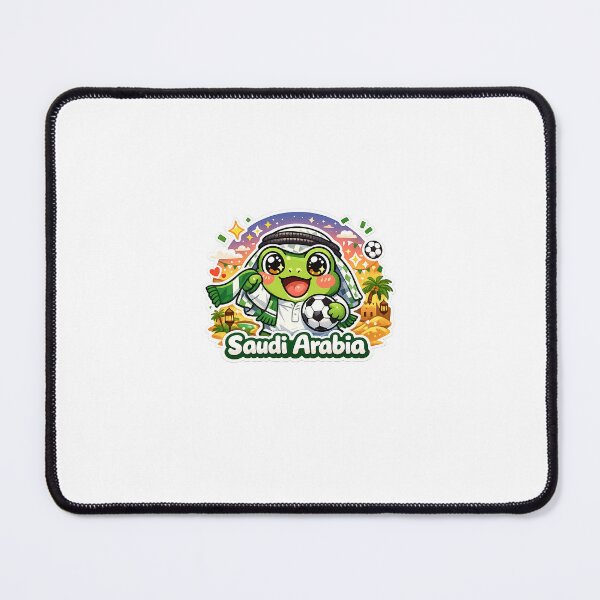 Item preview, Cute Frog Soccer Fan Arabian Desert Sticker designed and sold by Cozy404Lab.