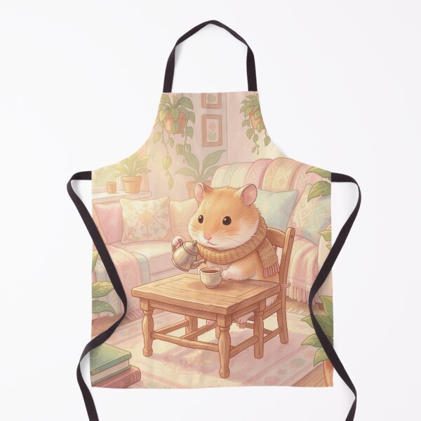 Item preview, Cozy Hamster Tea Time Cottagecore Aesthetic designed and sold by SoftAuraStudi0.
