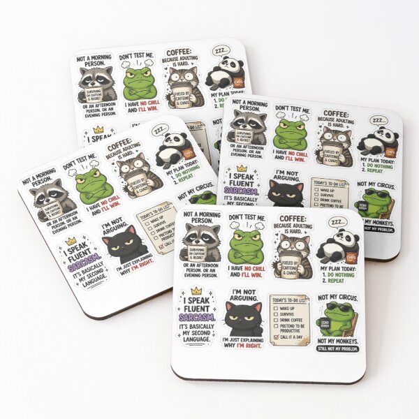 Item preview, Wild Animal Sticker Set – Cat, Bengal Tiger, Bear & Jackal Art Collection designed and sold by PrintWavePro.