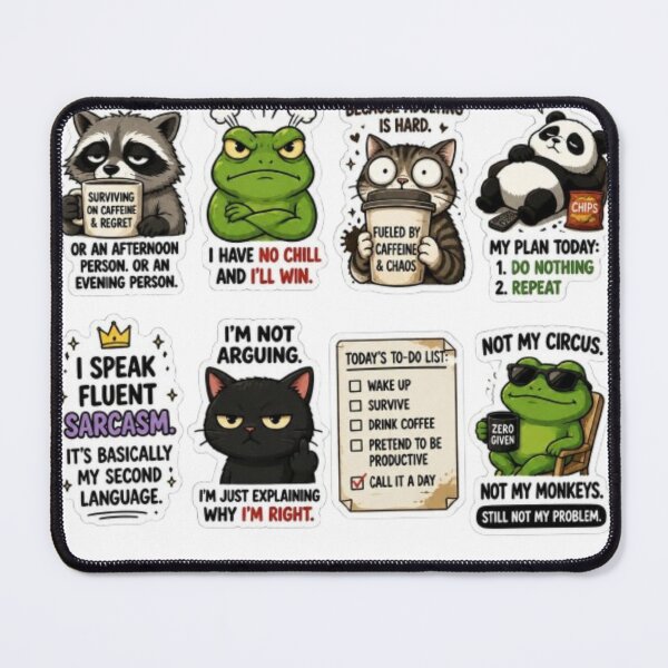 Item preview, Wild Animal Sticker Set – Cat, Bengal Tiger, Bear & Jackal Art Collection designed and sold by PrintWavePro.