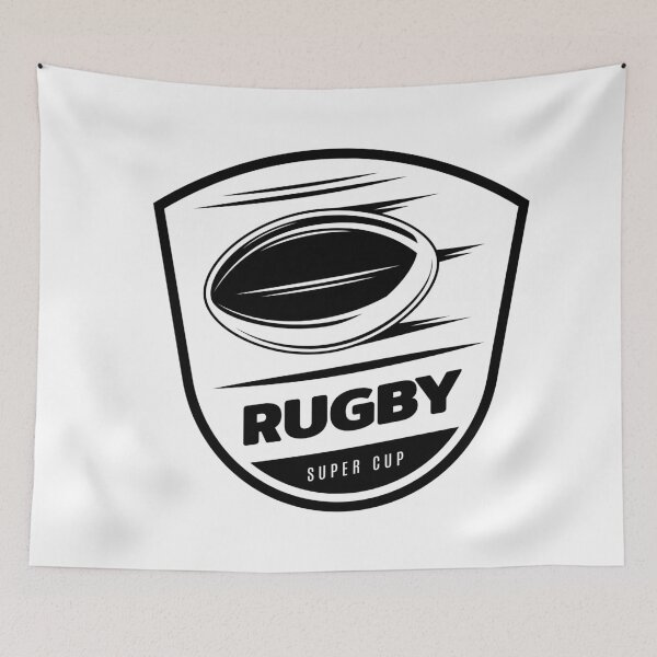 Item preview, Vintage Rugby Ball Badge Super Cup Sticker designed and sold by topprinting.