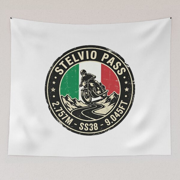 Item preview, Stelvio Pass Motorcycle Italy Biker Mountain Road Ss38 designed and sold by Simsimah26Parks.