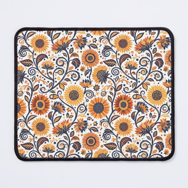 Item preview, Bold Folk Art Sunflower Seamless Pattern designed and sold by VelloomStore.