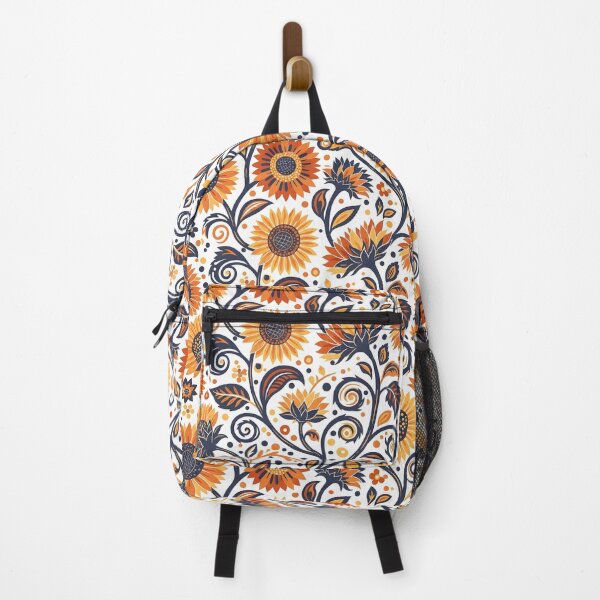 Item preview, Bold Folk Art Sunflower Seamless Pattern designed and sold by VelloomStore.