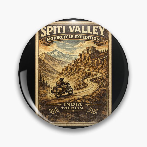 Item preview, Spiti Valley Motorcycle Expedition Vintage Travel T-Shirt | India Himalayan Road Trip Biker Design designed and sold by Globalcitytees.