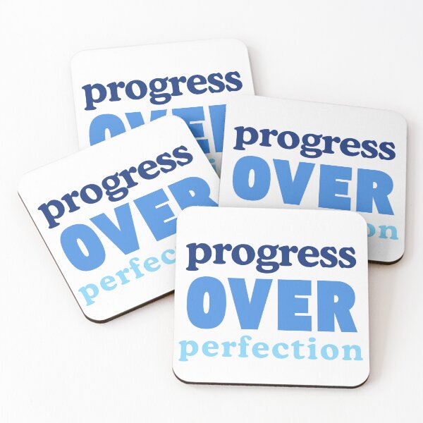 Item preview, Progress Over Perfection Quote Growth Mindset Motivation Positive Self Improvement designed and sold by Guess4best.