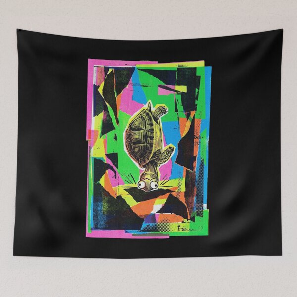 Item preview, SHELL YEAH! No.3: Upside Down Psychedelic Pop Art Turtle designed and sold by NO BEAVER NO PUNK.