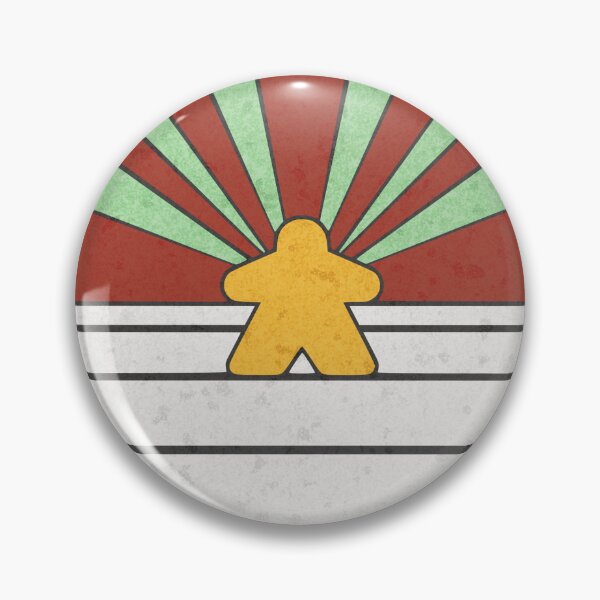 Item preview, Abstract Retro Meeple Stripes Sunburst Teal Red Black  designed and sold by TackyTime.