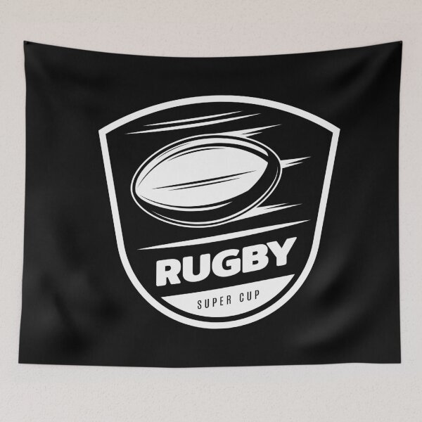 Item preview, Vintage Rugby Ball Badge Super Cup Sticker designed and sold by topprinting.