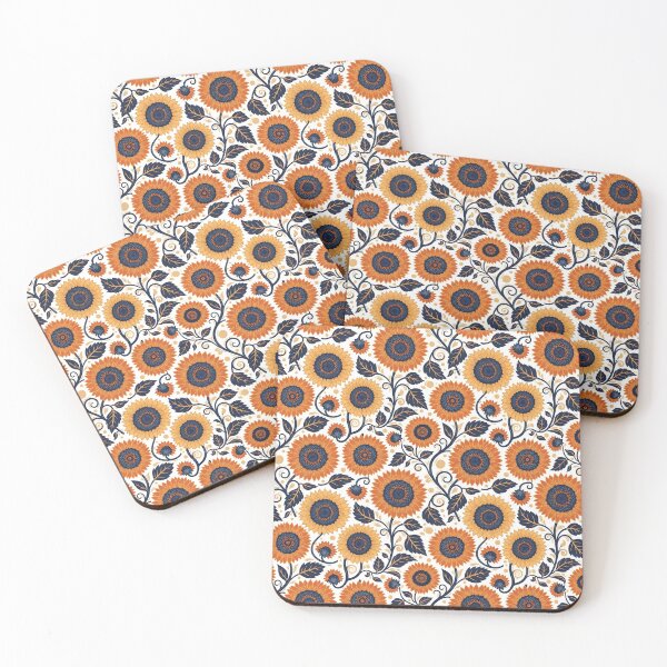 Item preview, Midnight Sunflower Whimsical Botanical Pattern designed and sold by VelloomStore.