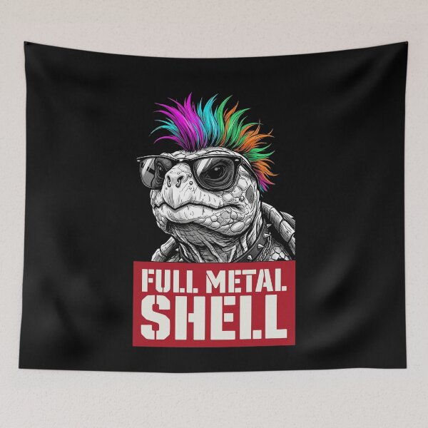 Item preview, SHELL YEAH! No.4: FULL METAL SHELL Punk Rock Mohawk Turtle designed and sold by NO BEAVER NO PUNK.