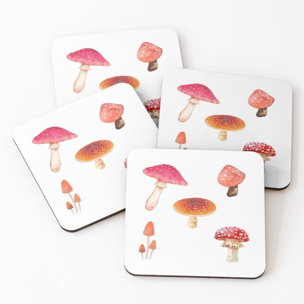 Item preview, Vintage Watercolor Mushrooms Collection Retro Cottagecore  designed and sold by julyperson.