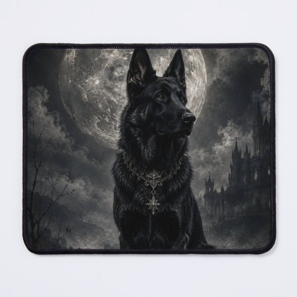 Item preview, Black German Shepherd with Full Moon designed and sold by VelarisMoon.