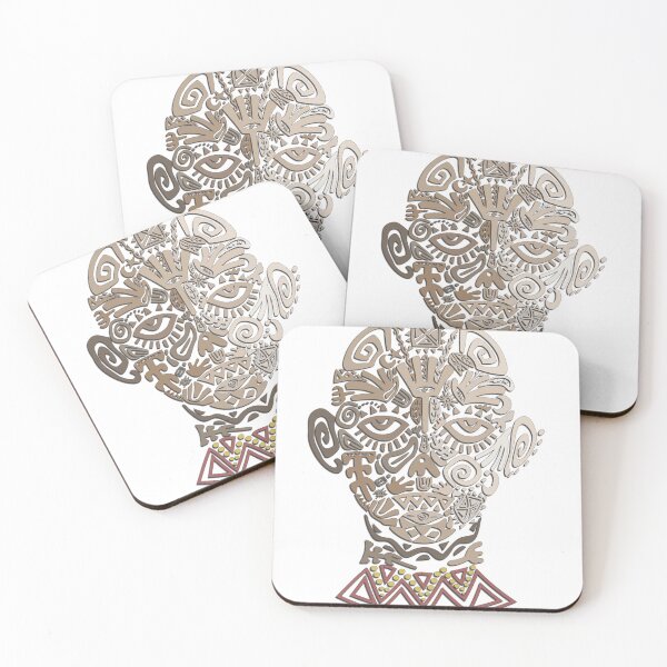 Item preview, Esoteric Tribal Face - Transparent Sacred Symbols PNG Sticker designed and sold by Keltoi-art.