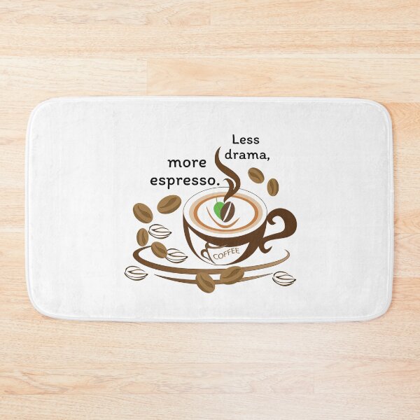 Item preview, Less drama, more espresso. designed and sold by Coffee & Designs.