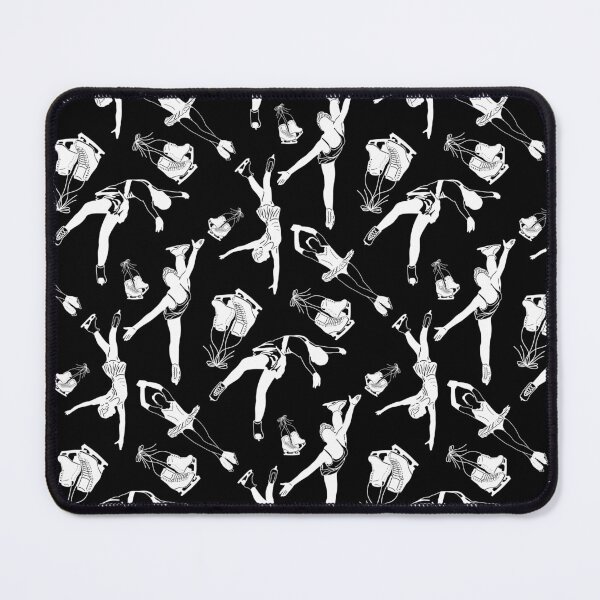 Item preview, Female Figure Skaters Retro Pop Collection in White on Black designed and sold by PD-Skating.