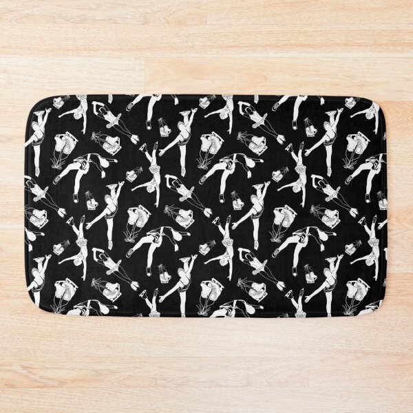 Item preview, Female Figure Skaters Retro Pop Collection in White on Black designed and sold by Purposely Designed.
